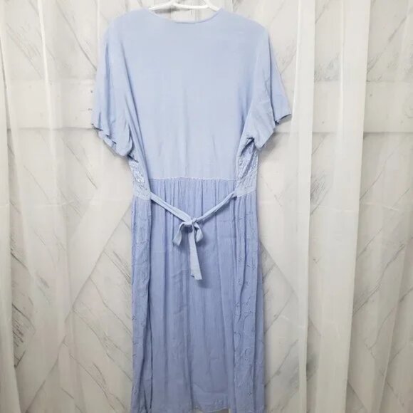 Naqui Periwinkle Blue Embroidered Dress - Picture 2 of 8